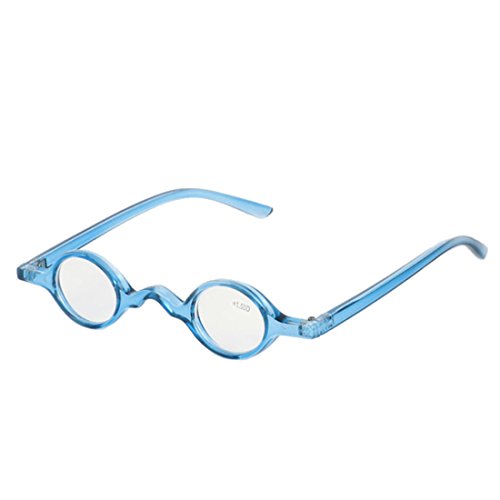 Yefree Retro Vintage Mini Pequeño Marco Redondo Lectores Hombres Mujeres Lectura Gafas Primavera Bisagra Cover