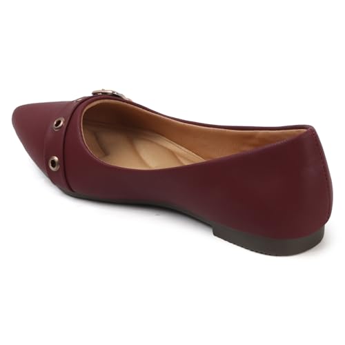 Image of Sukun FBC 99 Women's Bellies Flats Lightweight, Comfortable Slip-On Pointed Toe Shoes for Office, Casual | Stylish, Durable & Comfy