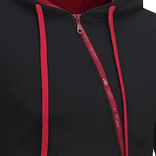 JEShifangjiusu Mens Lightweight Hooded Sweatshirt Inclined Zipper Sports Cardigan Coat Long Sleeve Hoodie Pullover Sweater3