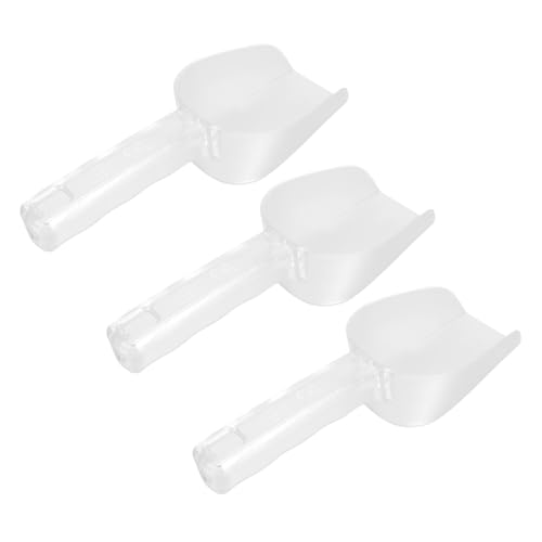 MOTHNUR 3 piezas Palas de Acrílico Grueso para Alimentos Cucharas Multiusos para Harina Hielo y Comida Mango Ergonómico Ligero para Cocina y Hogar