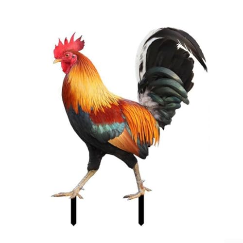 babominimer Acryl Hahn Outdoor Deko für belastbare und attraktive Gartenausstattung (B)