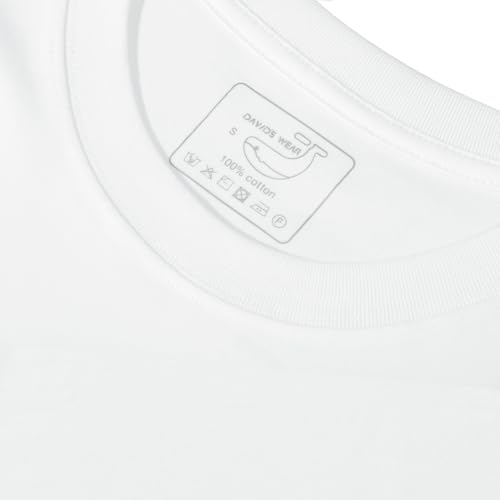 Stain-Proof Crew Neck White Short Sleeve Basic Tee Shirt4