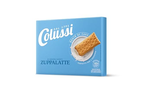 Colussi biscotti secchi Zuppalatte - Farina 100% italiana - Latte fresco e olio di girasole italiani - Gusto delicato - Buoni da inzuppare - Confezione riciclabile da 500 g