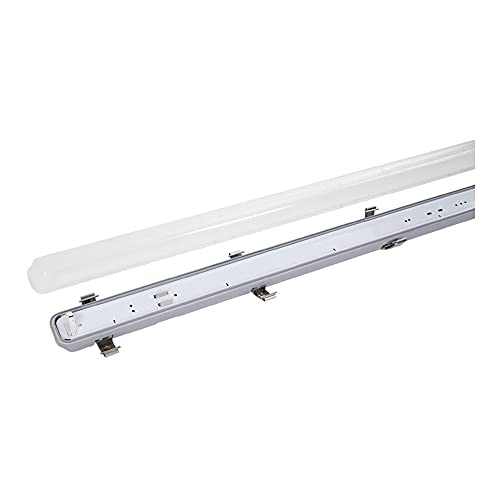 Kerbl 34567 Feuchtraum Wannenleuchte für Led Röhren, 150cm Länge, 9 Stück