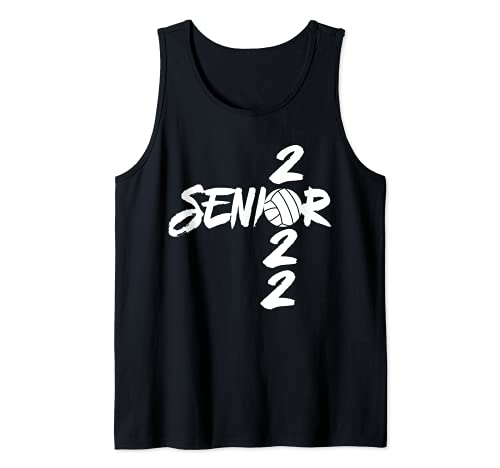 Graduating Class of 2022 Senior Volleyball Team Player Tank Top, Black