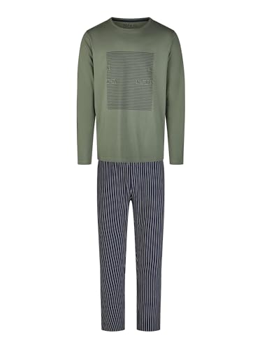 Lavorazione di alta qualità Phil & Co. Berlin Pigiama da uomo a maniche lunghe, in cotone, da uomo, traspirante e confortevole, Pigiama lungo New Adventures, XXL