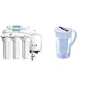 APEC Water Systems ROES-50 Essence Series Top Tier 5-Stage WQA Certified Ultra Safe Reverse Osmosis & ZeroWater 10-Cup Ready-Pour 5-Stage Water Filter Pitcher 0 TDS for Improved Tap Water Taste