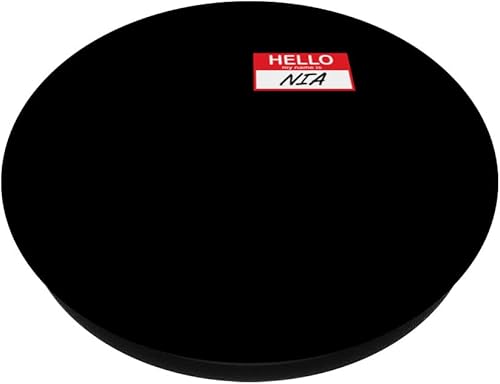 Miniatura 2 de Nia Name Tag Hello My Name Label Sticker PopSockets Swappable PopGrip