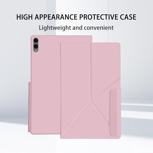 Image of Magnetic Case for Samsung Galaxy Tab S11 Ultra 14.6 Inch 2025 - Model SM-X930 /SM-X936 Tablet with S-Pen Holder, Auto Wake /Sleep Smart Tablet Cover, Pink
