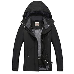 WULFUL Women’s Waterproof Snow Ski Jacket Mountain Windproof Winter Coat with Detachable Hood