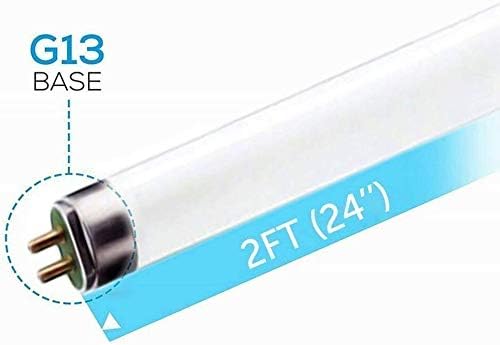 Circle (25 Pack) F17T8/841 17W 24 Inch T8 Fluorescent Tube Light Bulb, 4100K Cool White, Medium Bi-Pin (G13) Base, 17 Watt T8 Light Bulbs