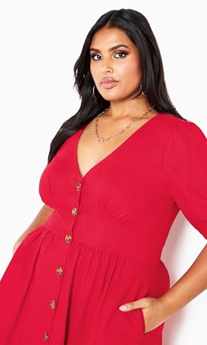Image of City Chic Women's Plus Size Sunset Stroll Dress