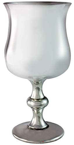 I LUV LTD Stemmed Goblet Pewter Tulip Georgian Shape Medieval Wine Glass 6