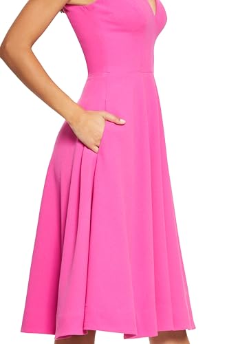 Image of Dress the Population Women's Catalina Solid Sleeveless Fit & Flare Midi Dress