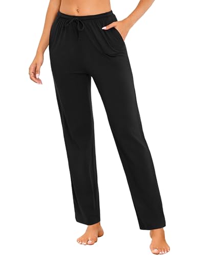 Marvmys Pantalon De Pyjama Femme Coton Bas De Pyjama Long Avec Poche Pantalon D'intérieur Décontracté Pour Femmes Pantalon De Nuit Vêtements De Nuit S-3XL