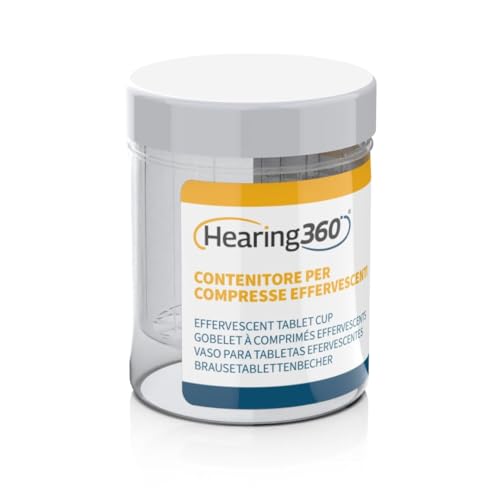 Hearing360 Reinigungsbecher für Hörgeräte – Verwendung mit Brausetabletten – schnelle Hygiene von Rohren und Kuppeln