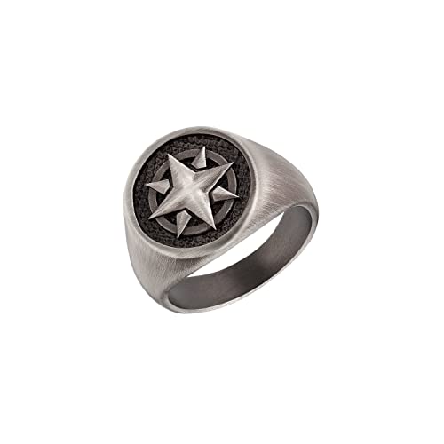 Bague boussole s.Oliver 2034930 en acier pour homme avec boîte