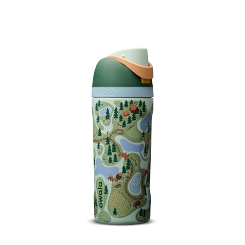 Owala FreeSip Kids Stainless Steel Water Bottle 16 oz Trail On - image 1