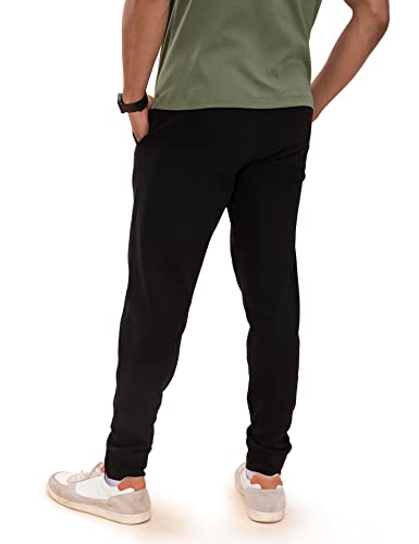 Image of DAMENSCH Men's Regular Fit Mid Rise Ottoman Joggers | Stylish Joggers for Casual Wear