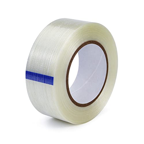 Ruban filament 8mm x 50m transparent pour stopper la déchirure des cartons lourds