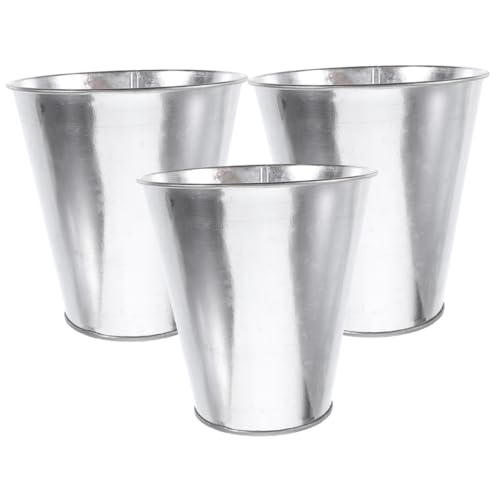 YARNOW Maceta De Hierro Retro para Plantar 3 Piezas Cubo para Arreglos Decoración Rústica