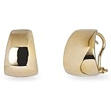 Pendientes Vidal & Vidal semiluna ancho acabados en oro de 18k G4021