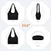 Miss Lulu Bolso Hobo Mujer de Tela Suave con Diseño de Rayas de Felpa Imagen de Miss Lulu Bolso Hobo Mujer de Tela Suave con Diseño de Rayas de Felpa