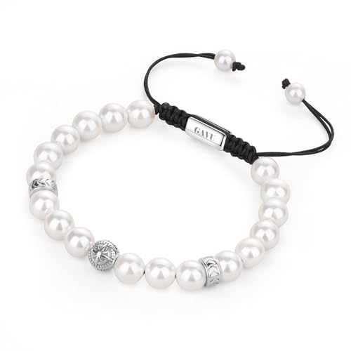 Pulsera brújula para hombre GAVU con perlas y cuentas miniatura 1