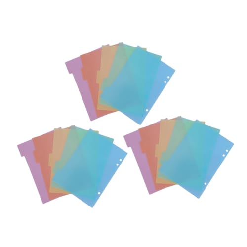 HIAKDOFT 3セット バインダー用仕切りカード 製 インデックス タブ付き ノートけ 書類整理 オフィス 学習用