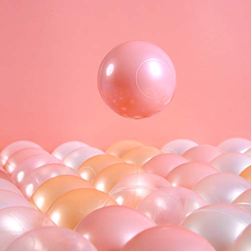 GOGOSO Baby Play Ball Pit Balls - Pack of 100 Crush Proof Plastic Play Ball Pits with Mesh Storage Bag for Kids Play Tent, Birthday Party, Baby Play Yard, Kiddie Pool, Phthalate Free BPA Free