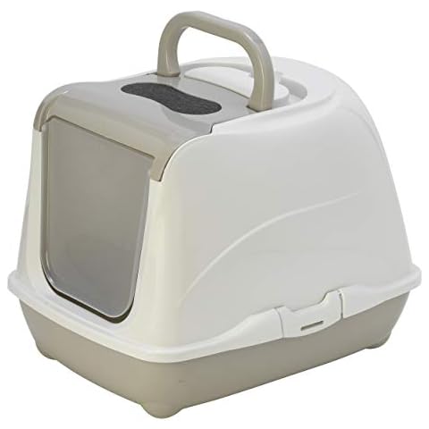 Moderna Flip Cat Hooded Litter Pan in Grey Cover