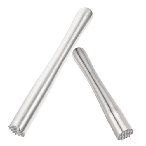Cabilock 2pcs Stainless Steel Muddler Tool for Crushing Ice and Pressing Lemons for Mojito Mixing and Fruit Drink Preparation Comfortable Grip and Efficient Design