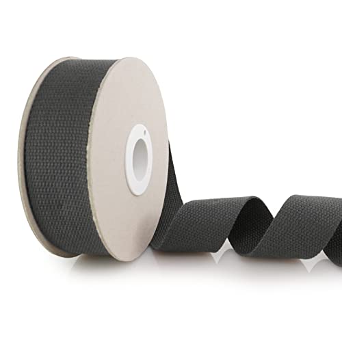 Trimz Cotton Webbing - Charcoal - 25mm x 5m