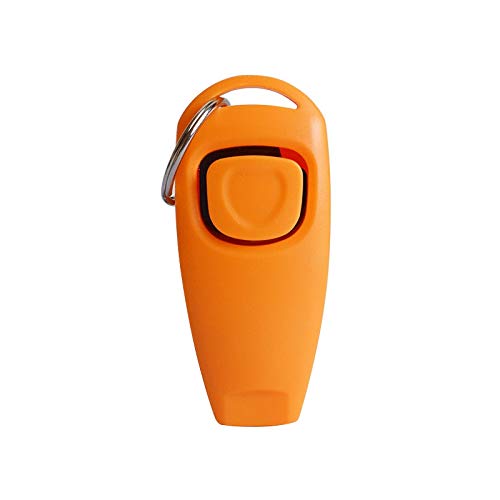 Guía portátil adiestramiento con clicker Suministros Silbato Trainer Botón Delicado Clicker Mascotas Perro Gato Pet Trainer Ayuda Guía Supl Perro (Color : Blanco)