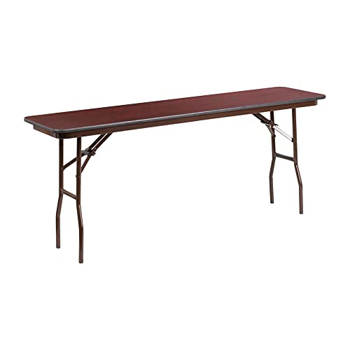 Flash Furniture 6-Foot Mahogany Melamine Laminate Folding Training Table #TOP15