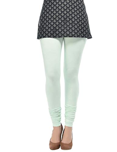Image of Frenchtrendz Women's Cotton Spandex Stretchable Mid Rise Slim Fit Churidar Leggings Pull On