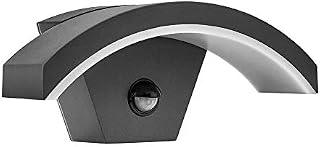 LASIDE Outdoor LED Wall Lights with PIR Motion Sensor, Anthracite Grey Outside Wall Lights Electric, Waterproof Aluminium 3000K 360LM Garden Wall Lights Mains Powered for Front Door Patio Porch Garage