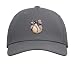 American Baseball Coquette Bow Patriotic 4th of July Adjustable Printed Baseball Hat, Slate Grey