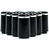 The Golfer's Workshop .355 Taper Tip Black with Silver Collar Club Ferrules - Pack of 10