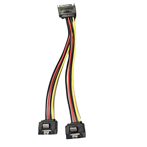 Cable divisor de energía SATA 15 pines macho a 2 hembras 20 cm miniatura 2