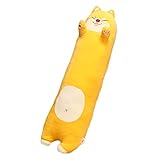 shiba inu, peluche lungo shiba inu, cuscino in peluche, 110 cm, kawaii per cani di grandi dimensioni, giocattolo per gattini, cuscino per divano imbottito per bambini, ragazze e ragazzi