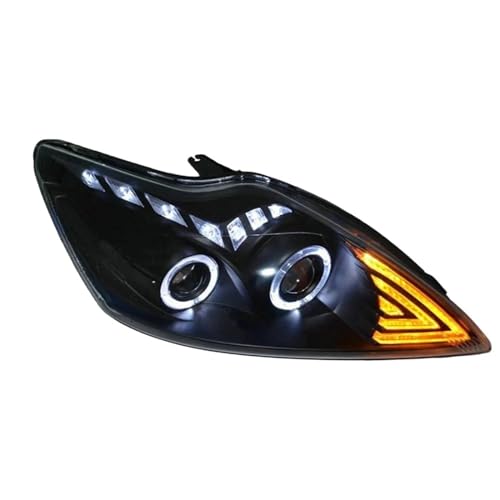 Para Ford Para Focus 2 2009 2010 2011 Faros Delanteros DRL Luz Circulación Diurna LED Bi Xenon Bombilla Luces Antiniebla LáMpara Pantalla(Led low bulbs)