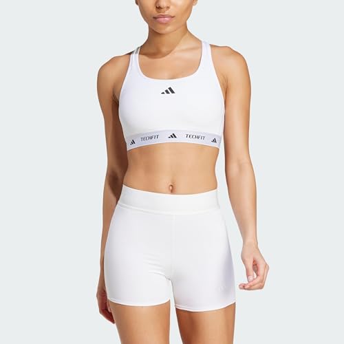 Adidas Powerreact Techfit bra à maintien moyen blanc au design épuré - 5