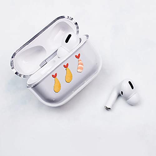 AirPodsProケース エアーポッズプロ エアポッズプロケース 海老フライ おかず 食べ物 01:エビフライ
