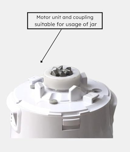 Image of Fancy Bullet MG & JMG Chutney Jar /Grinders Transparent Heavy Quality Jar & Suitable For Sujata A Compatible Powermatic, Dynamix, Supermix, Multimix & Frootmix - Heavy-Duty Mixer Jar [350 ml]