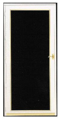 469-36W 36" WHT Decor Strom Door