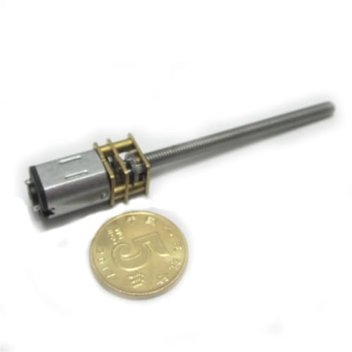 Moteur à engrenages N20 micro motoréducteur DC 12V 6V 3V avec axe filetée M4