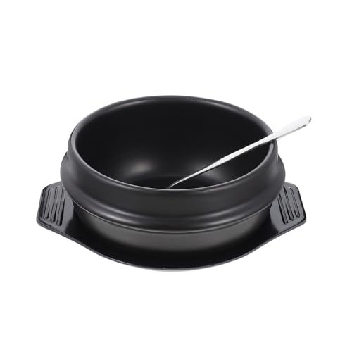 BEBEMOKO 1juego Cacerola Para Bibimbap Base y Bandeja Olla De Estofado Dolsot Coreano Para Cocinas y Sopa