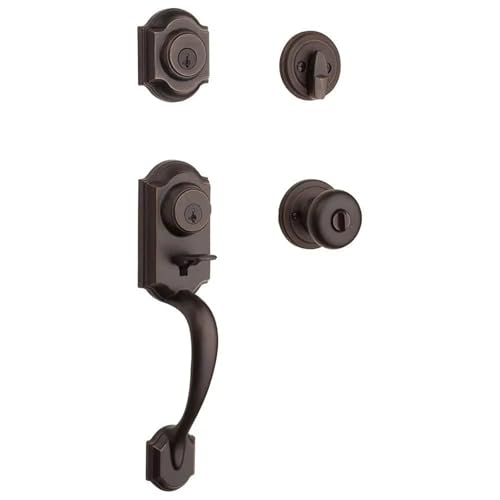 Ensemble poignée de porte bronze vénitien et serrure premium SmartKey