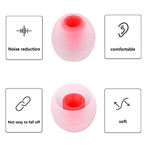Image of Silicone Earbud Tips Earbuds Replacement Ear Tips Gels Bud for Popular in-Ear Headphones Other Inner Hole from 3.8mm - 5.1mm Earphones 9 Pairs S /M /L